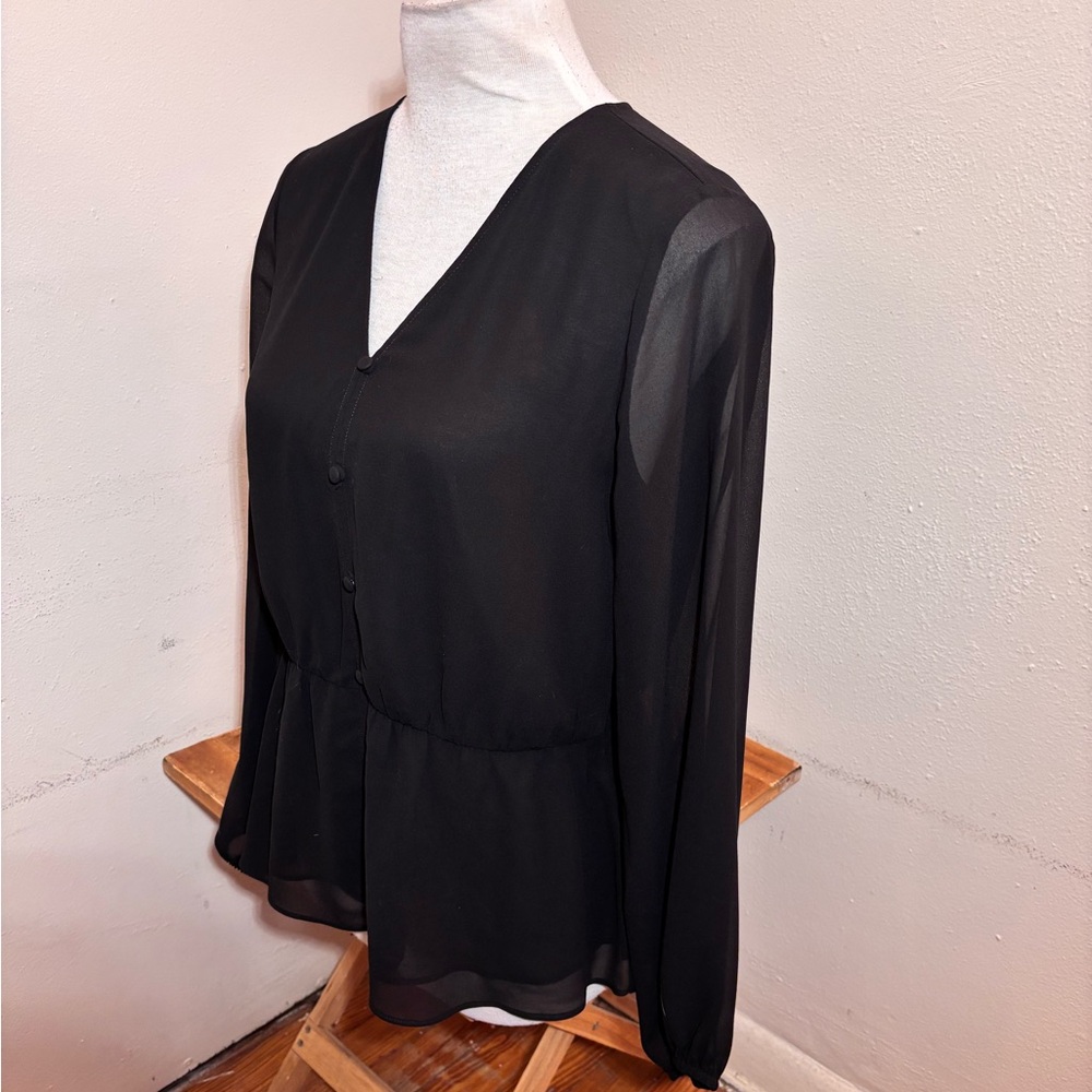 Pleione Long Sleeve Chiffon Blouse - Picture 7 of 8